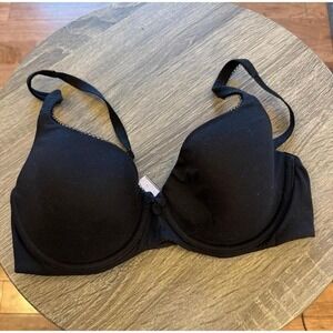 Victoria's Secret Black Lined Demi Cup Underwire 34D